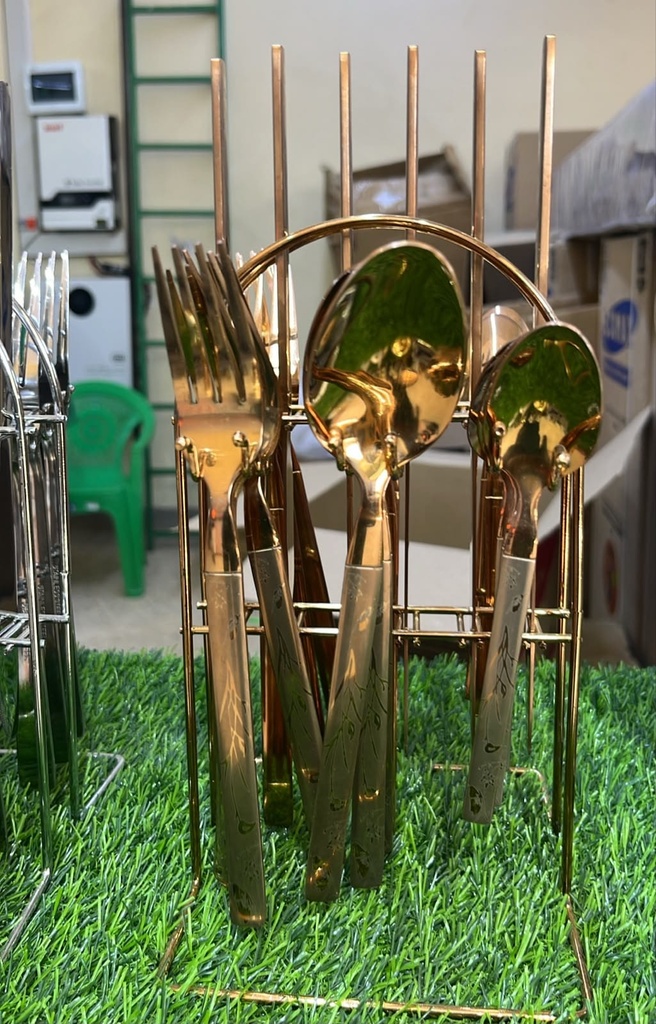 RB golden cutlery set
