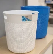 Ratan waste basket three